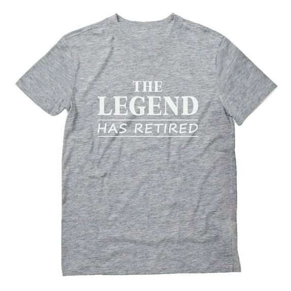 Tstars Men's Retirement Tshirt - The Legend Has Retired Tee - Humorous Retirement Gift - Perfect Retirement Party Outfit - Novelty Retired Apparel - Fun and Unique Retiree Tshirt