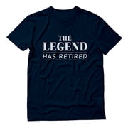 Tstars Mens Retirement Tshirt - The Legend Has Retired Tee - Humorous Retirement Gift - Perfect Retirement Party Outfit - Novelty Retired Apparel - Fun and Unique Retiree Tshirt