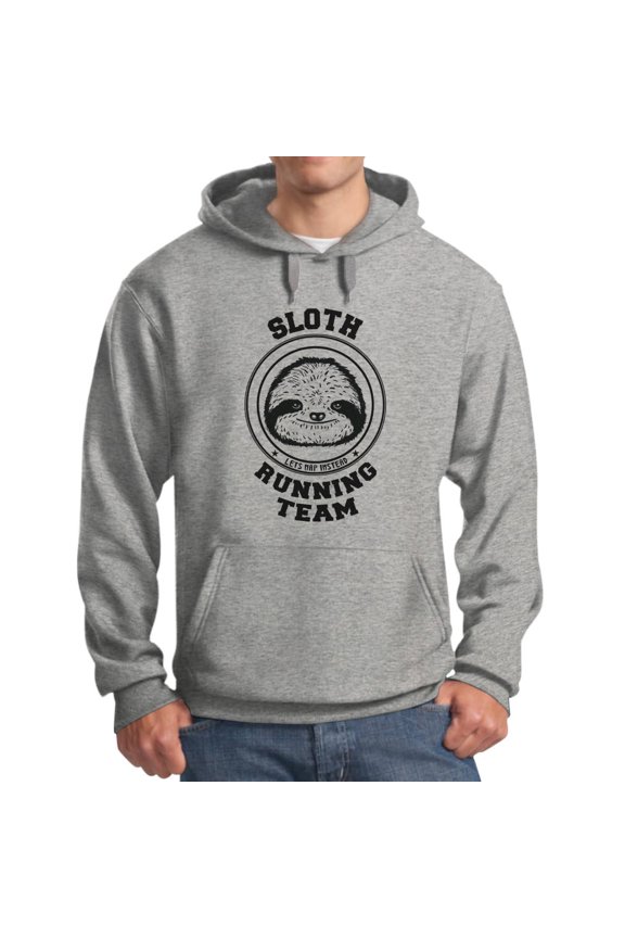 Men's - Sloth Running Team Hoodie XX-Large Grey