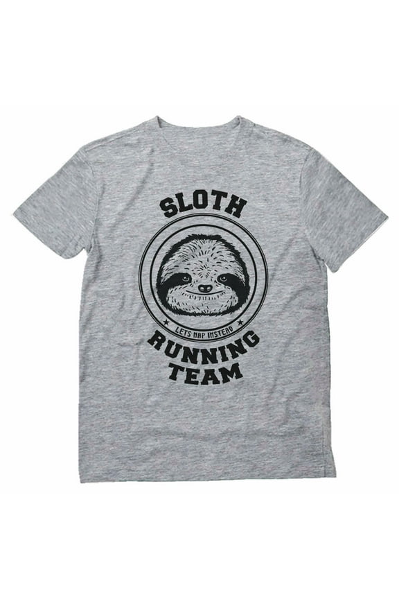 Men's - Sloth Running Team T-Shirt XX-Large Grey