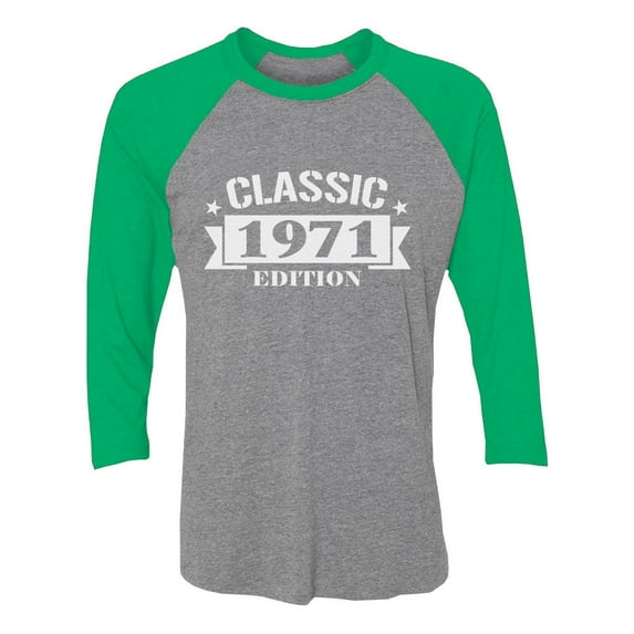 Tstars Mens 50th Birthday Gift Birthday Gift for 50 Year Old Shirt 1971 Classic Edition Graphic Tee Birthday Party Birthday Shirts for Men 3-4 Sleeve Baseball Jersey Shirt