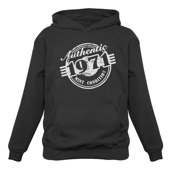 Tstars Mens 50th Birthday Gift Birthday Gift for 50 Year Old Sweatshirt 1971 Mint Condition Birthday Party Birthday Shirts for Men Hoodie