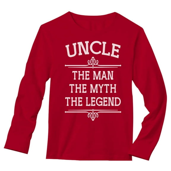 Tstars Mens Best Uncle Shirt Gifts for Uncle the Man the Myth the Legend Best Uncle Gift Tee for Him Funny Humor Long Sleeve T Shirt