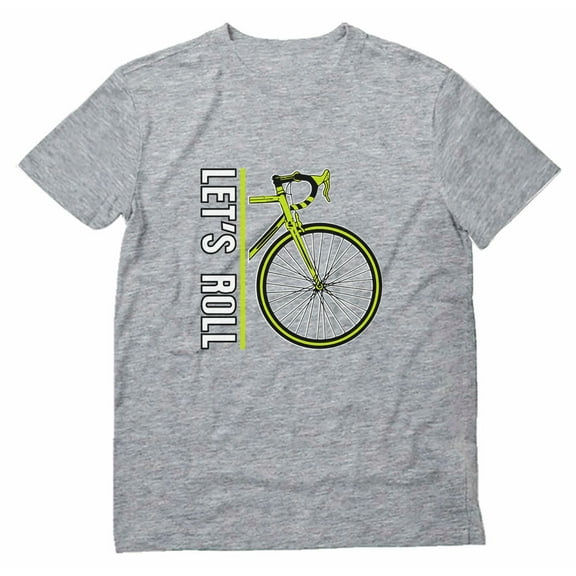 Tstars Mens Bicycle Shirt Cyclist Gift for Men Let's Roll Cycling Bike Bicycle Lovers Gift Cycling Tee Cycle Biking Road Mountain Riders T Shirt