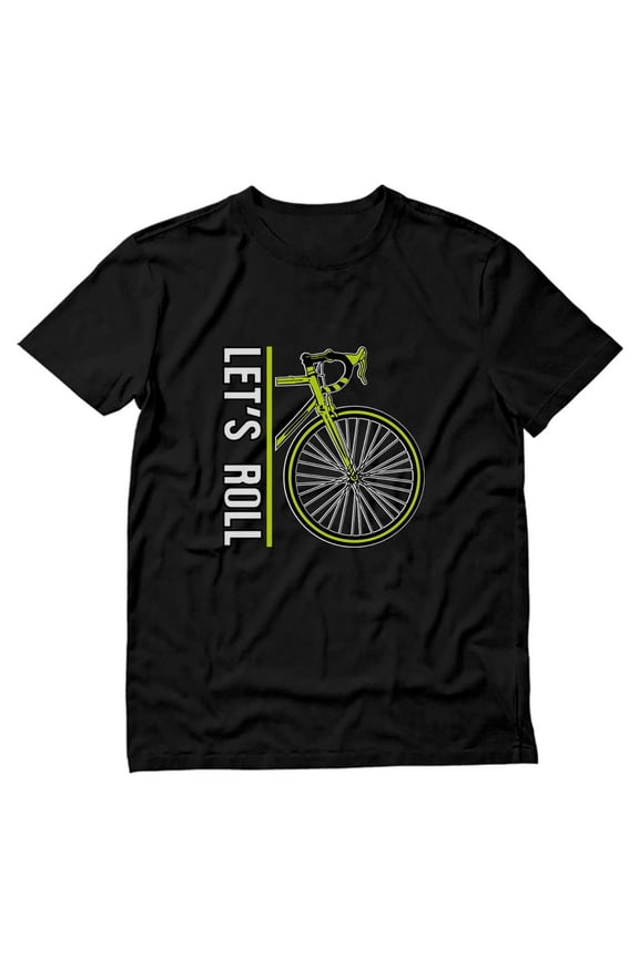 Mens Bicycle Shirt Cyclist Gift for Men Let's Roll Cycling Bike Bicycle Lovers Gift Cycling Tee Cycle Biking Road Mountain Riders T Shirt