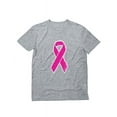 thumbnail image 1 of Tstars Mens Breast Cancer Awareness Shirts Distressed Pink Ribbon Cancer Support Ribbon Apparel for Men Graphic T Shirt, 1 of 7