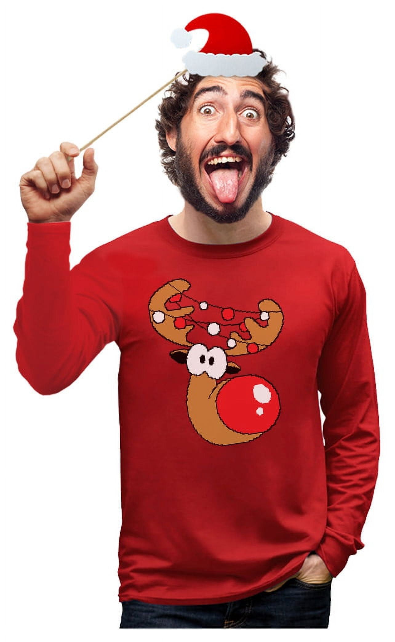 Tstars Mens Christmas Shirts Gift for the Holidays Reindeer Funny Humor