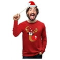 thumbnail image 1 of Tstars Mens Christmas Shirts Gift for the Holidays Reindeer Funny Humor Family Holiday Shirts Xmas Party Christmas Gifts for Him Christmas Birthday Long Sleeve Shirt, 1 of 6