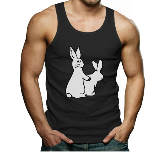 Tstars Mens Easter Holiday Shirts Easter Bunny Shirt Easter Rabbits Happy Easter Party Shirts Easter Gifts for Him Men Tank Top