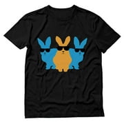 Tstars Mens Easter Holiday Shirts Hip Trio Bunnies Graphic Hipster Easter Bunny Happy Easter Party Shirts Humor Funny Easter Gifts for Him Men T Shirt