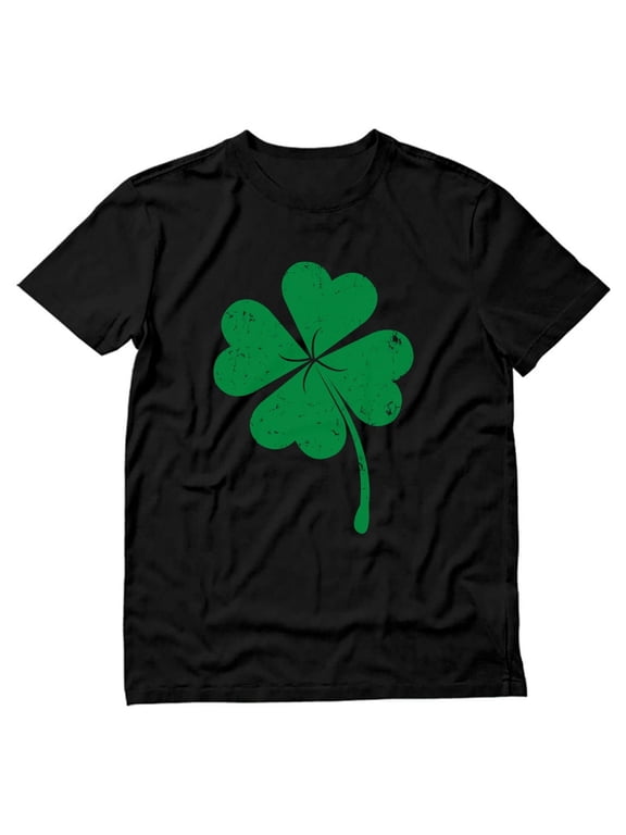 Mens Four Leaf Clover St Patricks Day Irish Shamrock Mens St Patricks Day Cool Shirts Gift for Him Irish T Shirt