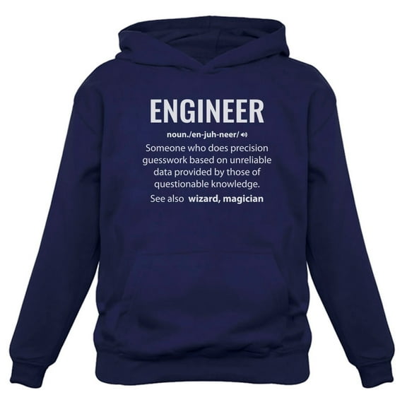 Tstars Mens Gift for Engineers Engineer Shirts Engineer Definition Noun Profession Career Job Funny Humor Science Tech Hoodie