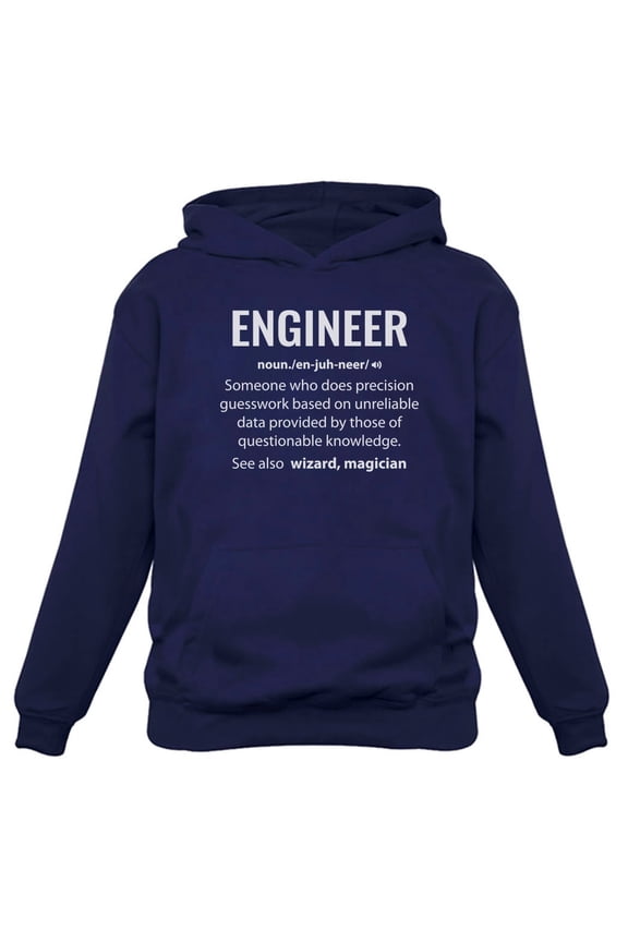 Mens Gift for Engineers Engineer Shirts Engineer Definition Noun Profession Career Job Funny Humor Science Tech Hoodie