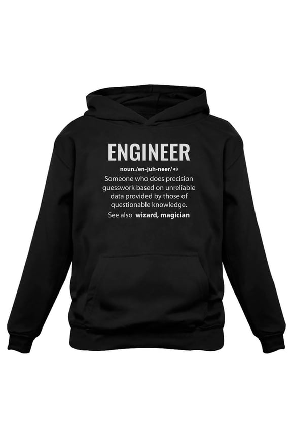 Mens Gift for Engineers Engineer Shirts Engineer Definition Noun Profession Career Job Funny Humor Science Tech Hoodie