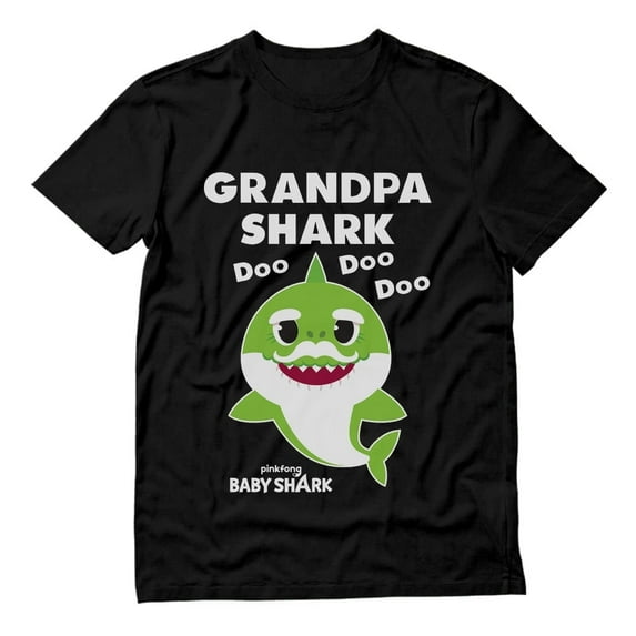 Tstars Mens Gifts for Dad Father's Day Shirts Grandpa Shark Doo Doo Doo Baby Shark Papa Cool Gift for Grandpa Short Sleeve T-Shirt for Father's Day Birthday Christmas
