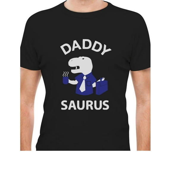 Tstars Mens Gifts for Dad Father's Day Shirts Daddy Saurus Shirt Gift for Fathers T Rex Dad Funny Humor Cool Best Gift for Dad T Shirt