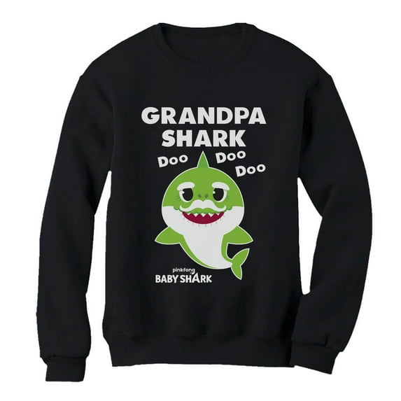 Tstars Mens Gifts for Dad Father's Day Shirts Grandpa Shark Doo Doo Doo Baby Shark Papa Cool Best Gift for Grandpa Sweatshirt