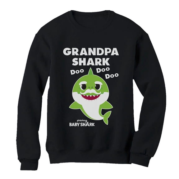 Tstars Mens Gifts for Dad Father's Day Shirts Grandpa Shark Doo Doo Doo Baby Shark Papa Cool Best Gift for Grandpa Sweatshirt