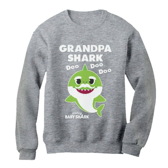 Tstars Mens Gifts for Dad Father's Day Shirts Grandpa Shark Doo Doo Doo Baby Shark Papa Cool Best Gift for Grandpa Sweatshirt