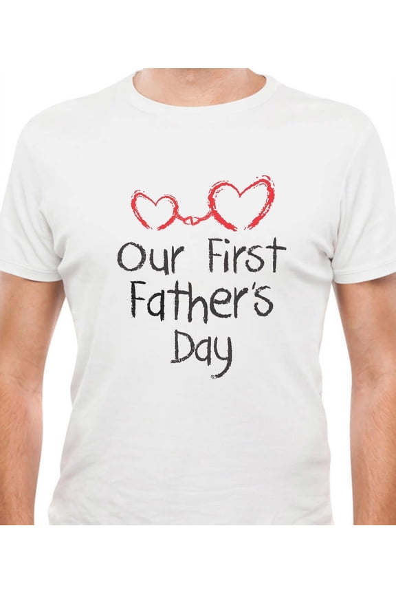 Mens Gifts for Dad Father's Day Shirts Our First Father's Day Great Gift Idea for a New Dad and Baby Cool Best Gift for Dad T Shirt