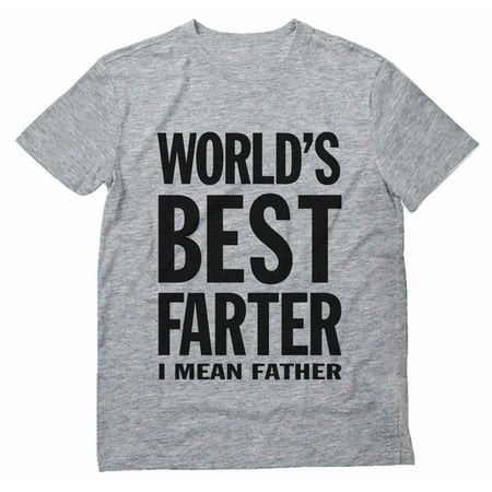 Tstars Mens Gifts for Dad Father's Day Shirts Worlds Best Father Farter Funny Graphic T Shirt Humor Father's Day Birthday Cool Best Gift for Dad Tee