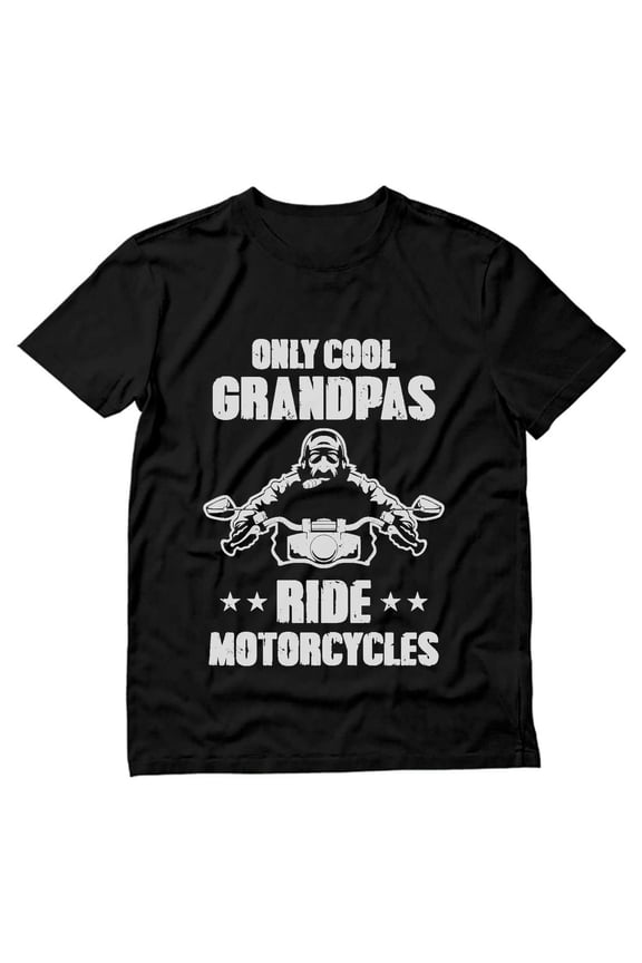 Mens Grandpa Shirts Best Grandfather Only Cool Grandpas Ride Motorcycles Gift for Biker Papa Father's Day Gift for Dad Papa Gift for Grandpa T Shirt
