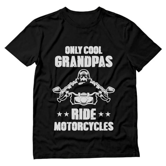 Tstars Mens Grandpa Shirts Best Grandfather Only Cool Grandpas Ride Motorcycles Gift for Biker Papa Father's Day Gift for Dad Papa Gift for Grandpa T Shirt