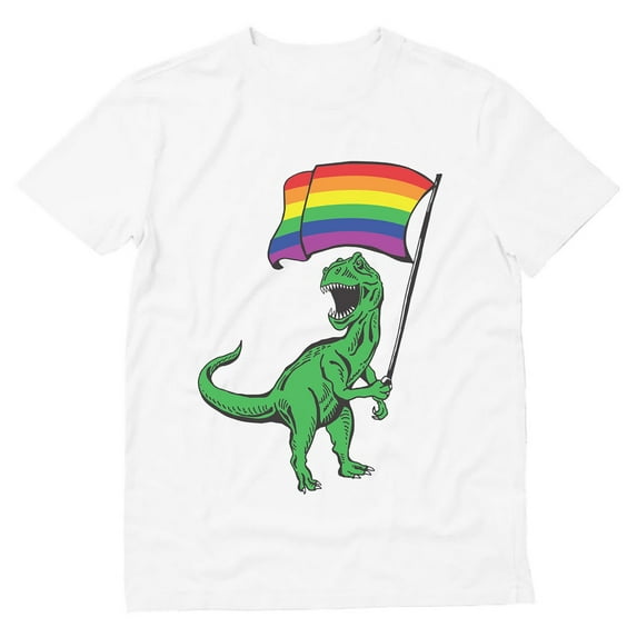 Tstars Mens LGBT Clothing T Rex Rawr Gay Lesbian Rights Support Pride Parade Rainbow Flag Gay Gifts for Husband Gay Shirt for Him Shirts for Men T Shirt