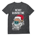 thumbnail image 1 of Tstars Mens Merry Quarantine 2020 Santa Claus Face Mask Ugly Christmas Graphic T Shirt, 1 of 5