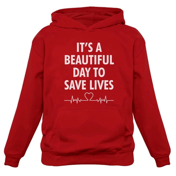 Tstars Mens Nurse Shirts Gift for Nurse It's a Beautiful Day to Save Lives Nursing MD Medical Hoodie