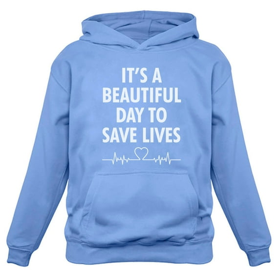 Tstars Mens Nurse Shirts Gift for Nurse It's a Beautiful Day to Save Lives Nursing MD Medical Hoodie
