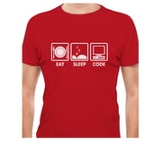 Tstars Mens Programmer Shirts Gift Idea for Programmer Eat Sleep Code Funny Humor Coder Software Engineer Computer Code Geek Men T Shirt