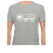 Tstars Mens Programmer Shirts Gift Idea for Programmer Eat Sleep Code Funny Humor Coder Software Engineer Computer Code Geek Men T Shirt