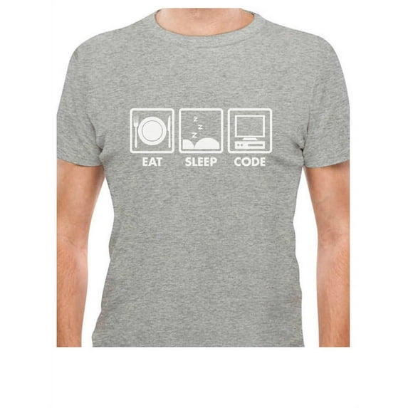 Tstars Mens Programmer Shirts Gift Idea for Programmer Eat Sleep Code Funny Humor Coder Software Engineer Computer Code Geek Men T Shirt