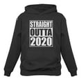 thumbnail image 1 of Tstars Mens Straight Outta 2020 Quarantine Happy New Year Birthday Gift Hoodie, 1 of 5