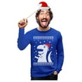 thumbnail image 1 of Tstars Mens Ugly Christmas Sweater Big T Rex Santa Christmas Gift Funny Humor Holiday Shirts Xmas Party Christmas Gifts for Him Long Sleeve T Shirt Ugly Xmas Sweater, 1 of 6