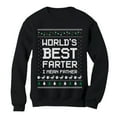 thumbnail image 1 of Tstars Mens Ugly Christmas Sweater Gift for Him Dad Gift Worlds Best Farter I Mean Father Christmas Holiday Shirts Xmas Party Funny Humor Christmas Gifts for Him Sweatshirt Ugly Xmas Sweater, 1 of 7