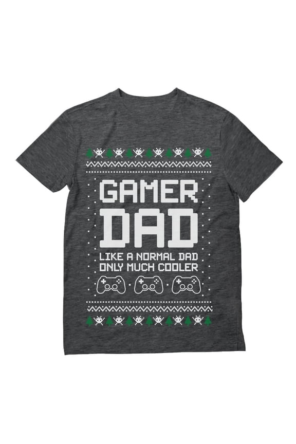 Men's Ugly Christmas T-Shirt – Funny Gamer Dad Gift for Husband, Cool Holiday Shirt for Xmas Party