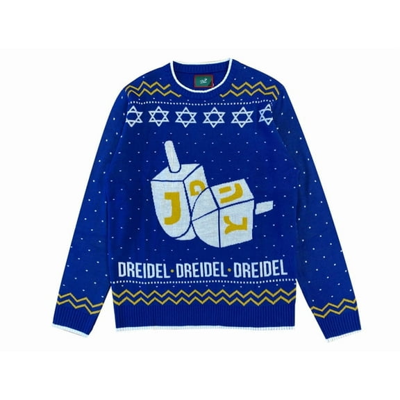 Tstars Mens Ugly Christmas Sweater Hanukkah Dreidel Festive Holiday Gift Christmas Gift Funny Humor Holiday Shirts Xmas Party Christmas Gifts for Him Ugly Xmas Sweater