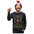thumbnail image 1 of Tstars Mens Ugly Christmas Sweater Mele Kalikimaka Hawaiian Santa Themed Christmas Gift Funny Humor Holiday Shirts Xmas Party Christmas Gifts for Him Long Sleeve T Shirt Ugly Xmas Sweater, 1 of 7