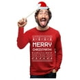 thumbnail image 1 of Men's Ugly Christmas T-Shirt - Funny Merry Christmath Math Holiday Shirt, Xmas Party Gift for Him, Long Sleeve, 1 of 7