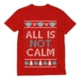 thumbnail image 1 of Tstars Mens Ugly Christmas Sweater Quarantine Christmas Shirts All Is Not Calm Christmas Gift Funny Humor Holiday Shirts Xmas Party Christmas Gifts for Him T Shirt Ugly Xmas Sweater, 1 of 5