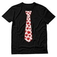thumbnail image 1 of Tstars Mens Valentine's Day Love Red Hearts Tie Gift for Valentine's Day Perfect Gift Idea for Him Husband T Shirt, 1 of 8