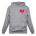 thumbnail image 1 of Tstars Mens Valentine's Day for Singles Broken Heart Funny Cool Humor Gag Gift Idea for Him Husband Pocket Hoodie, 1 of 4