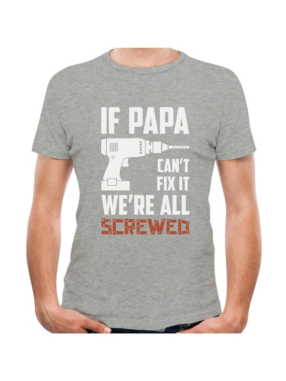 stars Papa Shirt - Father's Day Gifts from Daughter or Son - Grandpa Dad's Funny Men's Shirts - Gifts for Father's Day, Birthday, or Christmas - Made in the USA, Machine Washable