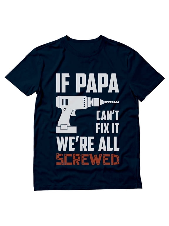 stars Papa Shirt - Father's Day Gifts from Daughter or Son - Grandpa Dad's Funny Men's Shirts - Gifts for Father's Day, Birthday, or Christmas - Made in the USA, Machine Washable