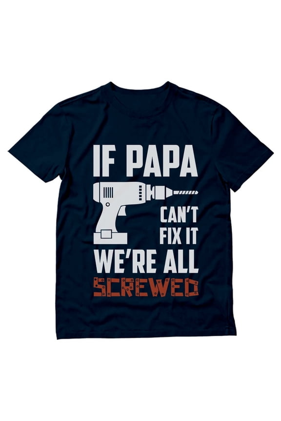 stars Papa Shirt - Father's Day Gifts from Daughter or Son - Grandpa Dad's Funny Men's Shirts - Gifts for Father's Day, Birthday, or Christmas - Made in the USA, Machine Washable