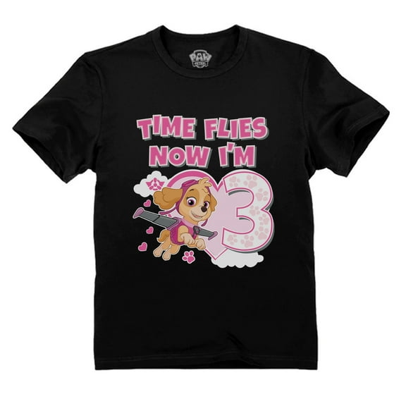 Tstars Paw Patrol Skye 3rd Birthday T-Shirts for 3 Years Old Girls