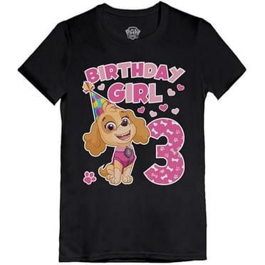 Tstars Nickelodeon Paw Patrol Skye Girls' T-Shirt - 3rd Birthday Gift - Toddler Kids - 4T, Black