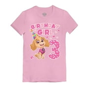 Tstars Paw Patrol Skye Themed T-Shirt - Girls' 3rd Birthday Gift, Perfect for Toddler Kids - Official Nickelodeon Licensed Apparel with High Quality Graphics